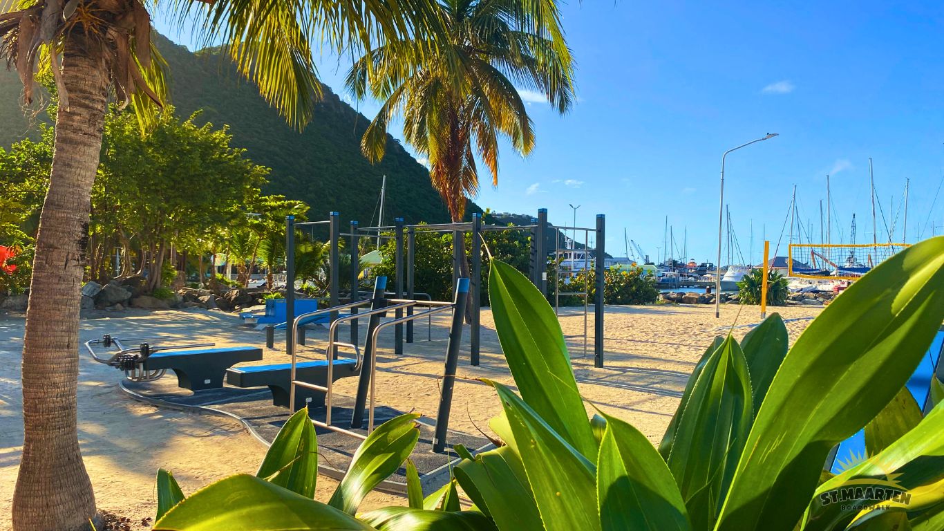 The Boardwalk Sports Park in St.Maarten on Great Bay Beach